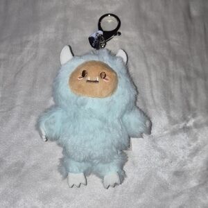 Plush Blue Monster Keychain